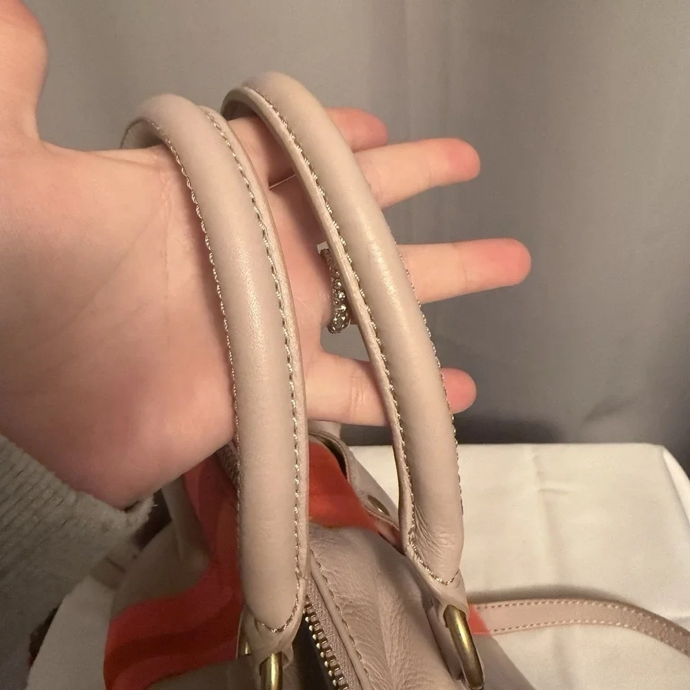 J.Crew Collection Spritzer-Stripe Satchel Lavender Orange Speedy Bag Madewell